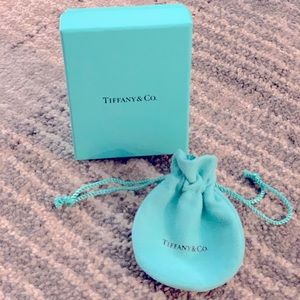Tiffany and Co. Jewelry pouch and box with original cushion and gift bag